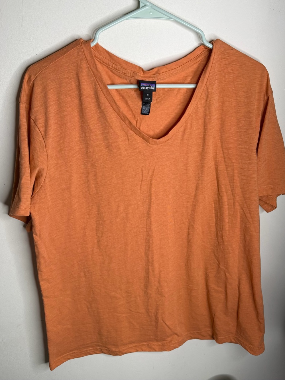Patagonia Women's Burnt Orange V-Neck Short Sleeve Tee